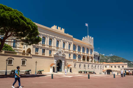 The Palace of the Prince of Monaco, in Monaco-Villeのeditorial素材
