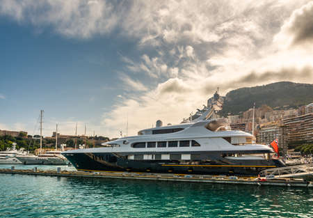 Panorama of the marina of Monaco