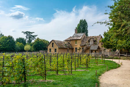 Versailles, France - August 28, 2019: Educational farm of Versailles located in the Queen Marie-Antoinette's Estate.のeditorial素材