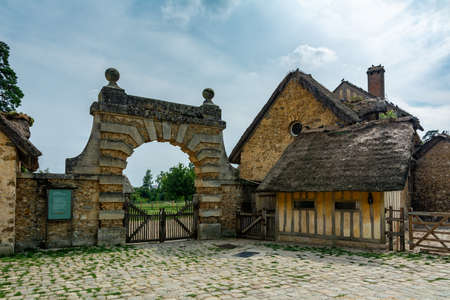 Versailles, France - August 28, 2019: Educational farm of Versailles located in the Queen Marie-Antoinette's Estate.のeditorial素材