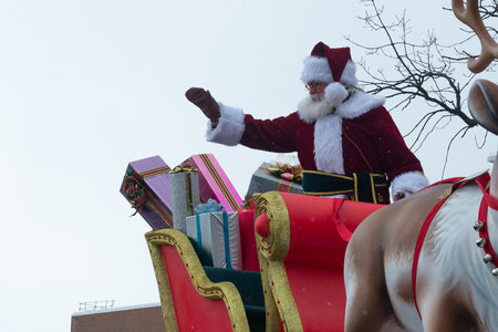 Toronto, ON, Canada â November 20, 2022: People take part in the 118th Toronto Santa Claus Parade in Toronto, Canada on November 20, 2022のeditorial素材