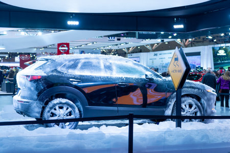 Toronto, ON, Canada - February 14, 2020: Mazda present at the the 2020 Canadian International AutoShow (Feb. 15-25) on at Metro Toronto Convention Centreのeditorial素材