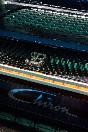 Toronto, ON,  Canada - February 15, 2019: Presentation of LEGO Technic Bugatti Chiron with the...