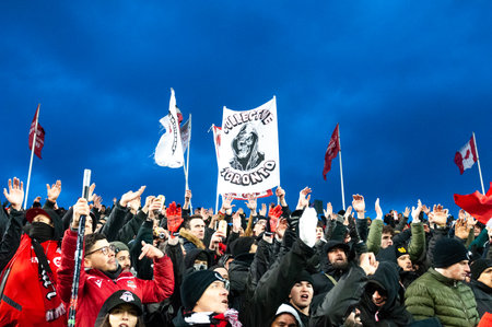 Toronto, ON, Canada - April 1:  Toronto FC fans  during the 2023 MLS Regular Season match between...
