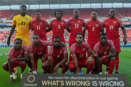 Toronto, ON, Canada - June 27, 2023: Guadeloupe team before the  2023 Concacaf Gold Cup match...