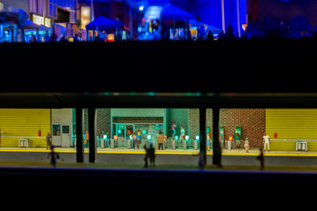 Toronto, ON, Canada - June 4, 2023: View of Dundas station of TTC on a miniature landmark of Canada's famous places at Little Petite Canadaのeditorial素材