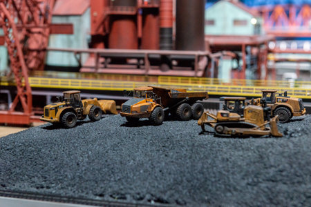 Toronto, ON, Canada - June 4, 2023: View of a small exhibit on a miniature landmark of Canada's famous places at Little Petite Canadaのeditorial素材