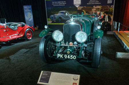 Toronto, ON, Canada - February 16, 2024: 1929 Bentley Speed Six Tourer  is presented at the Metro Toronto Convention Centreのeditorial素材