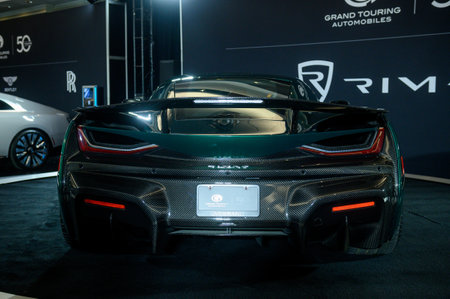 Toronto, ON, Canada - February 16, 2024:  Rimac Nevera presented at the Metro Toronto Convention Centreのeditorial素材