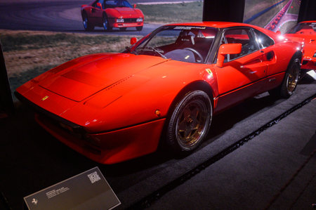 Toronto, ON, Canada - February 16, 2024: Ferrari is presented at the Metro Toronto Convention Centreのeditorial素材