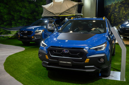 Toronto, ON, Canada - February 16, 2024: Subaru  crosstrek is presented at the Metro Toronto Convention Centreのeditorial素材