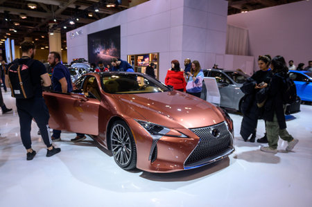 Toronto, ON, Canada - February 16, 2024: Lexus is presented at Metro Toronto Convention Centreのeditorial素材