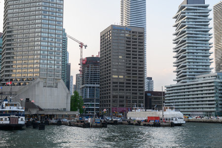 Toronto, ON, Canada - June 4, 2024: View of Downtown Toronto from the Toronto Islands during Day timeのeditorial素材