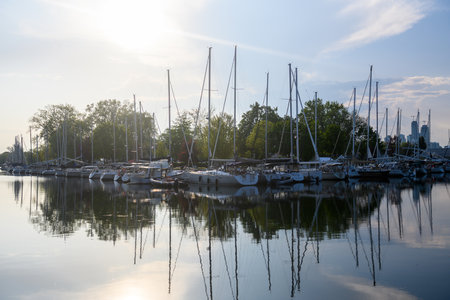 Toronto, ON, Canada - June 4, 2024: View at  View at Royal Canadian Yacht Club, founded in 1852のeditorial素材