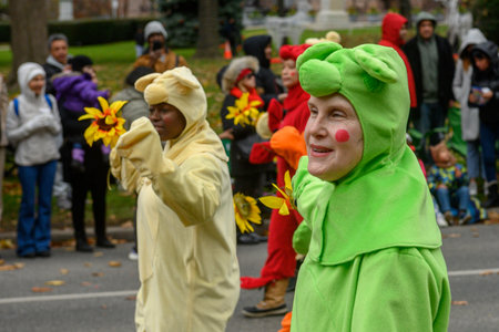 Toronto, ON, Canada â November 23, 2025:  People take part in the 121st Original Santa Claus Parade in Downtown Toronto.のeditorial素材
