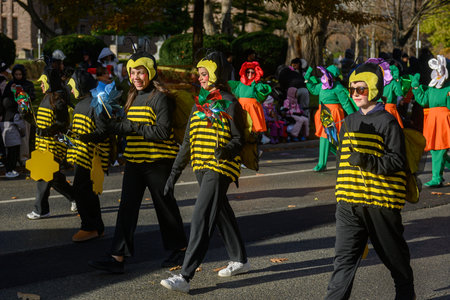 Toronto, ON, Canada â November 23, 2025:  People take part in the 121st Original Santa Claus Parade in Downtown Toronto.のeditorial素材
