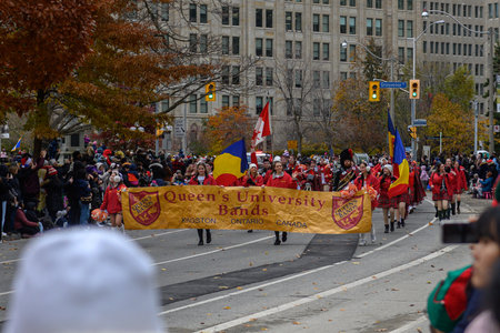 Toronto, ON, Canada â November 23, 2025:  People take part in the 121st Original Santa Claus Parade in Downtown Toronto.のeditorial素材