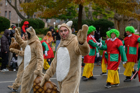 Toronto, ON, Canada â November 23, 2025:  People take part in the 121st Original Santa Claus Parade in Downtown Toronto.のeditorial素材