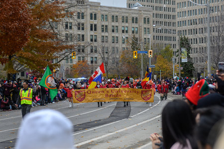 Toronto, ON, Canada â November 23, 2025:  People take part in the 121st Original Santa Claus Parade in Downtown Toronto.のeditorial素材