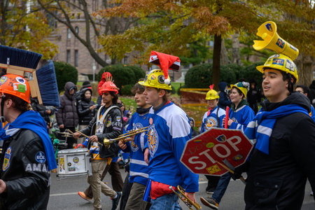 Toronto, ON, Canada â November 23, 2025:  People take part in the 121st Original Santa Claus Parade in Downtown Toronto.のeditorial素材