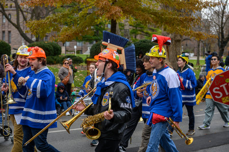 Toronto, ON, Canada â November 23, 2025:  People take part in the 121st Original Santa Claus Parade in Downtown Toronto.のeditorial素材