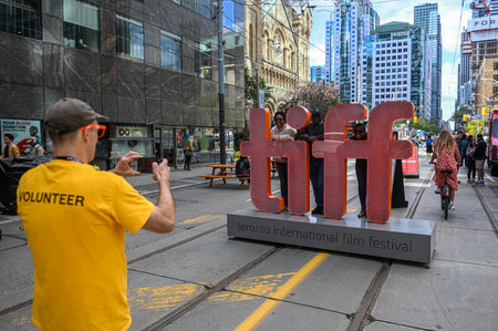 Toronto, ON, Canada - September 7, 2025: Toronto International Film Festival (TIFF) sign on King...