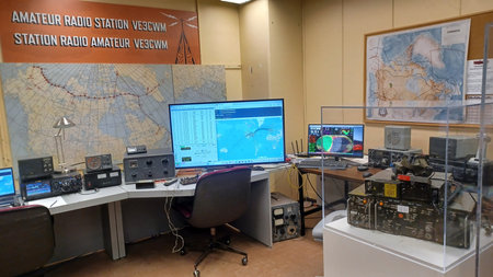 Ottawa, ON, Canada - August 9, 2025: Operating an amateur radio station at Diefenbunker, Canada's...