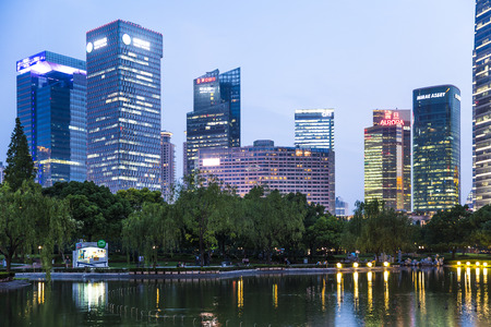 Shanghai Lujiazui Financial Districtのeditorial素材