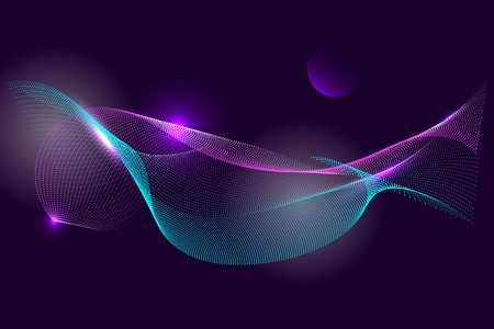 Futuristic space halftone grid line background polygon mock up.のイラスト素材