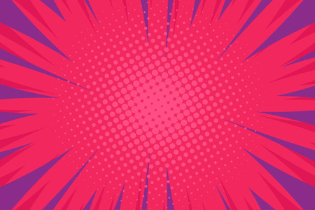 Comic book pop art strip radial backdropのイラスト素材