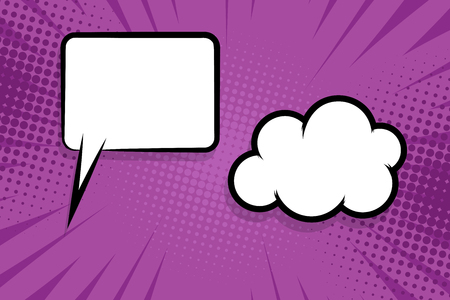 Comic book empty speech bubble pop artのイラスト素材