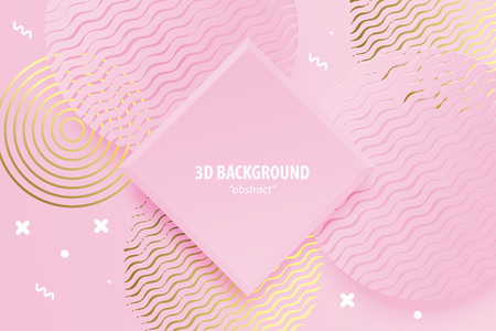 Paper cut abstract 3d web trendy backgroundのイラスト素材