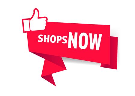 Offer red banner discount text store label textのイラスト素材