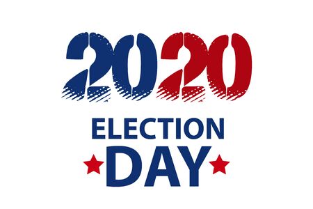 2020 Vote in USA american president banner card