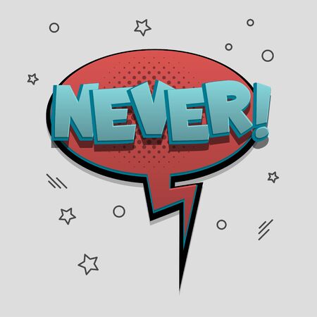 Comic text speech bubble pop art designのイラスト素材