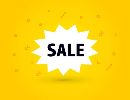 Sale speech bubble banner pop art memphis styleのイラスト素材