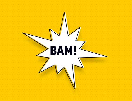 Bam speech bubble banner pop art memphis styleのイラスト素材