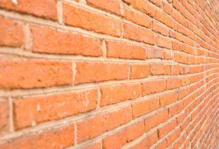 Unusual photograph of brick wall in the city of Toulouseの写真素材