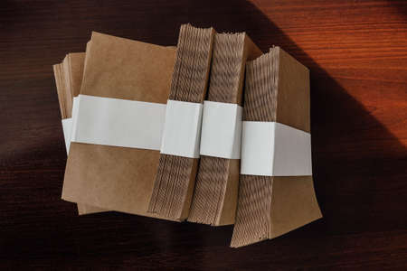 Photo of brown cardboard blocks.