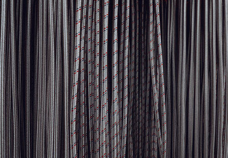 Close-up photo of gray metal wires.の写真素材