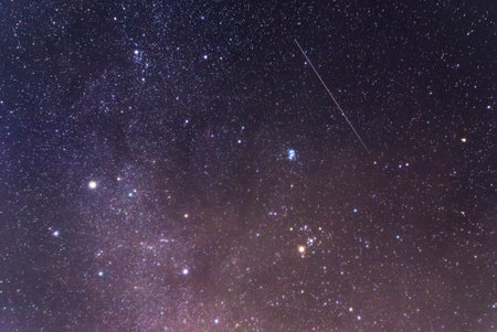 Milky way galaxy with stars and space dust in the universe.の写真素材