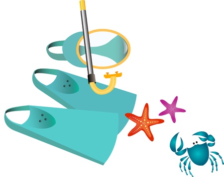 Snorkeling gearのイラスト素材