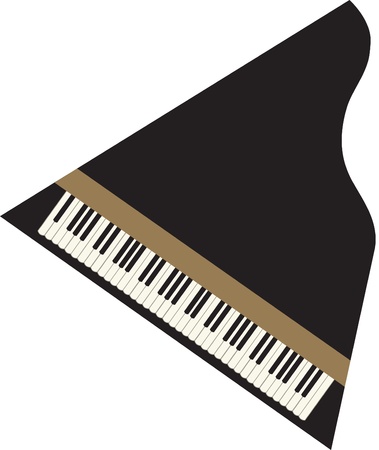 Grand-piano from aboveのイラスト素材