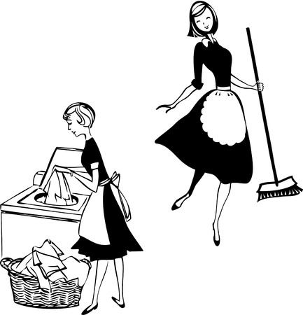 Cleaning ladiesのイラスト素材