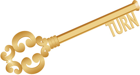 Golden keyのイラスト素材