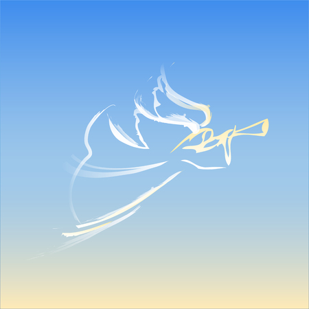 Angel in the skyのイラスト素材