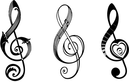 Treble clefのイラスト素材