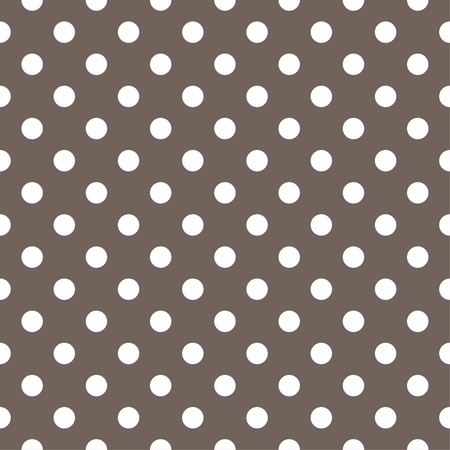 Vector seamless pattern with white polka dots on a dark brown background. For cards, invitations, wedding or baby shower albums, backgrounds, arts and scrapbooks.のイラスト素材