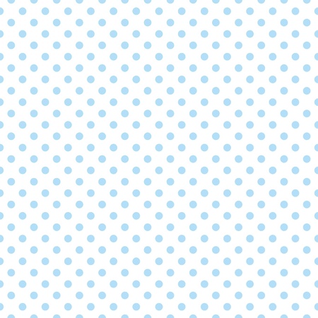 Seamless Vector Pattern With Cute Pastel Baby Blue Polka Dots On