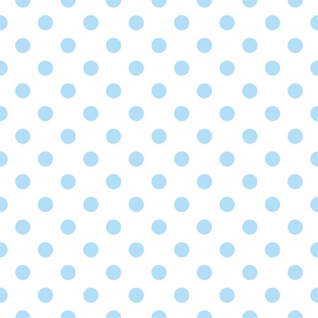 Seamless Vector Pattern With Cute Pastel Baby Blue Polka Dots On